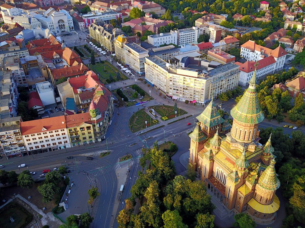 Piata Operei / Piata Vitoriei. Timisoara. Aerial photo